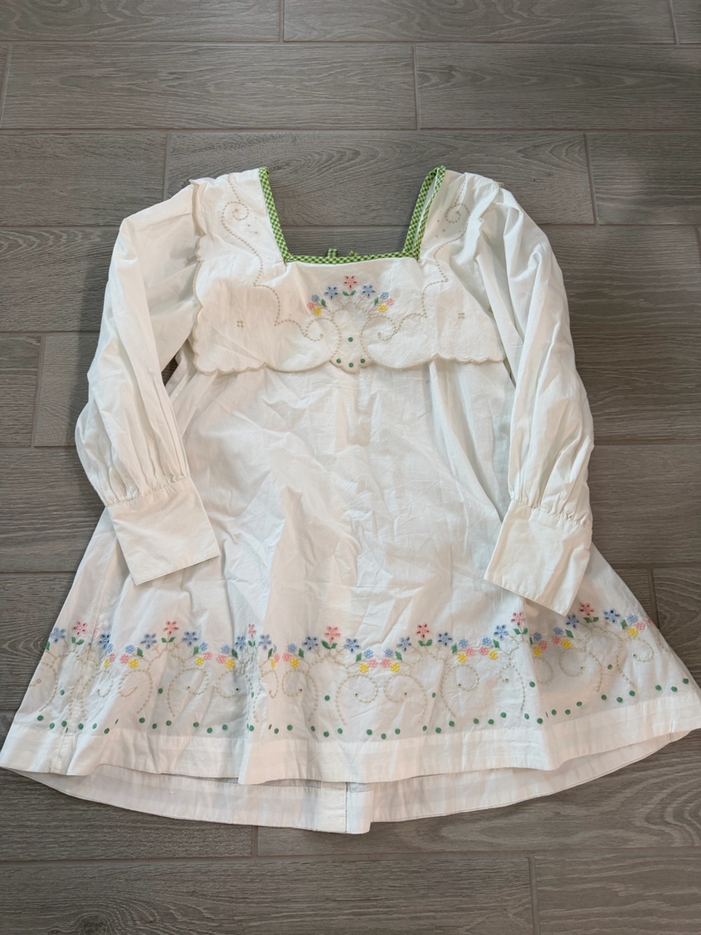 DAMSON MADDER Embroidered Eyelet Statement Collar Mala Mini Dress Size 10 EUC - Picture 6 of 8